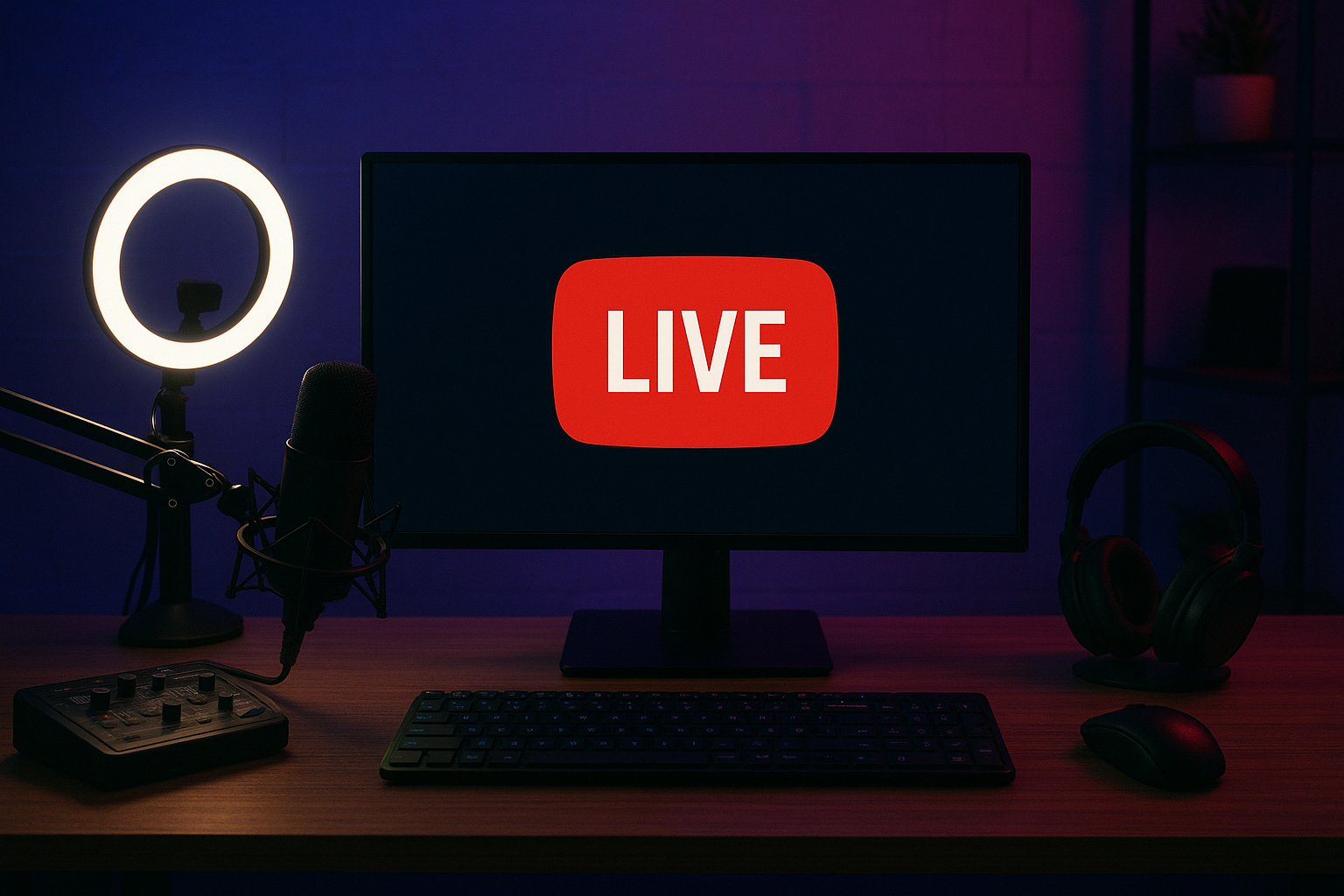 يوتيوب للبث المباشر